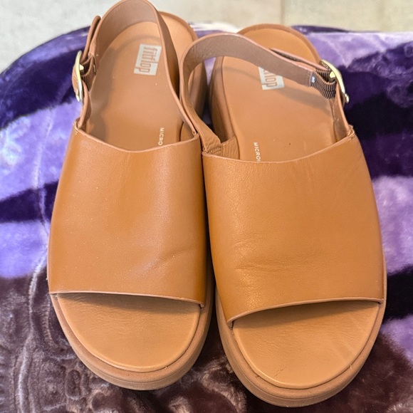 Fitflop Tan Leather Sandals - Picture 1 of 4